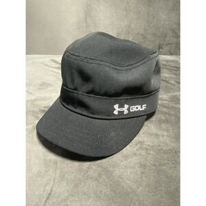 Under Armour Golf Hat Cap Strap Back Black Womens Adjustable Logo Heat Gear
